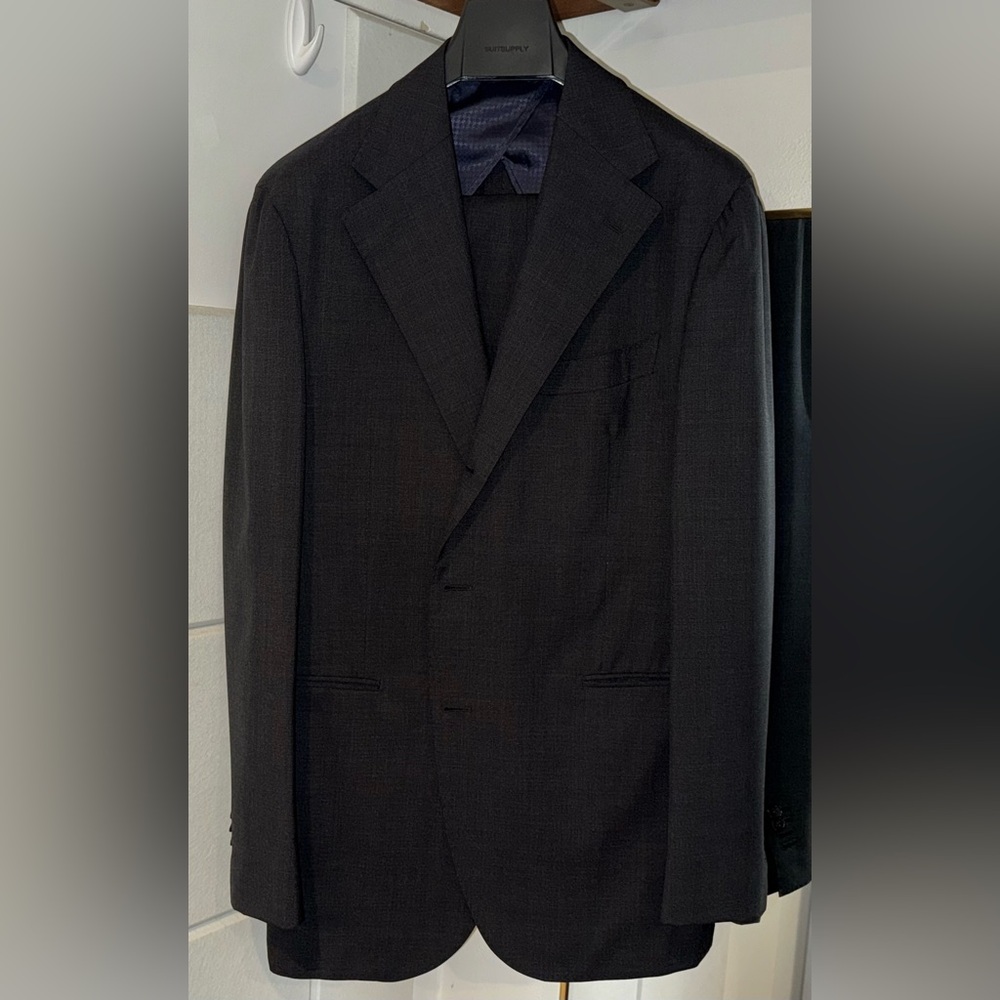 SUITSUPPLY Charcoal Grey s120 Havana Suit 46R